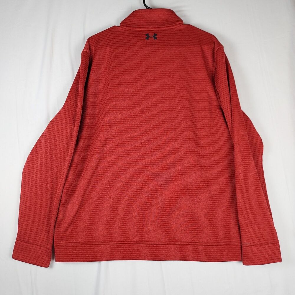 Under Armour Storm SweaterFleece 1/4-Zip XL Red Pullover Men’s Golf Performance - Picture 2 of 11
